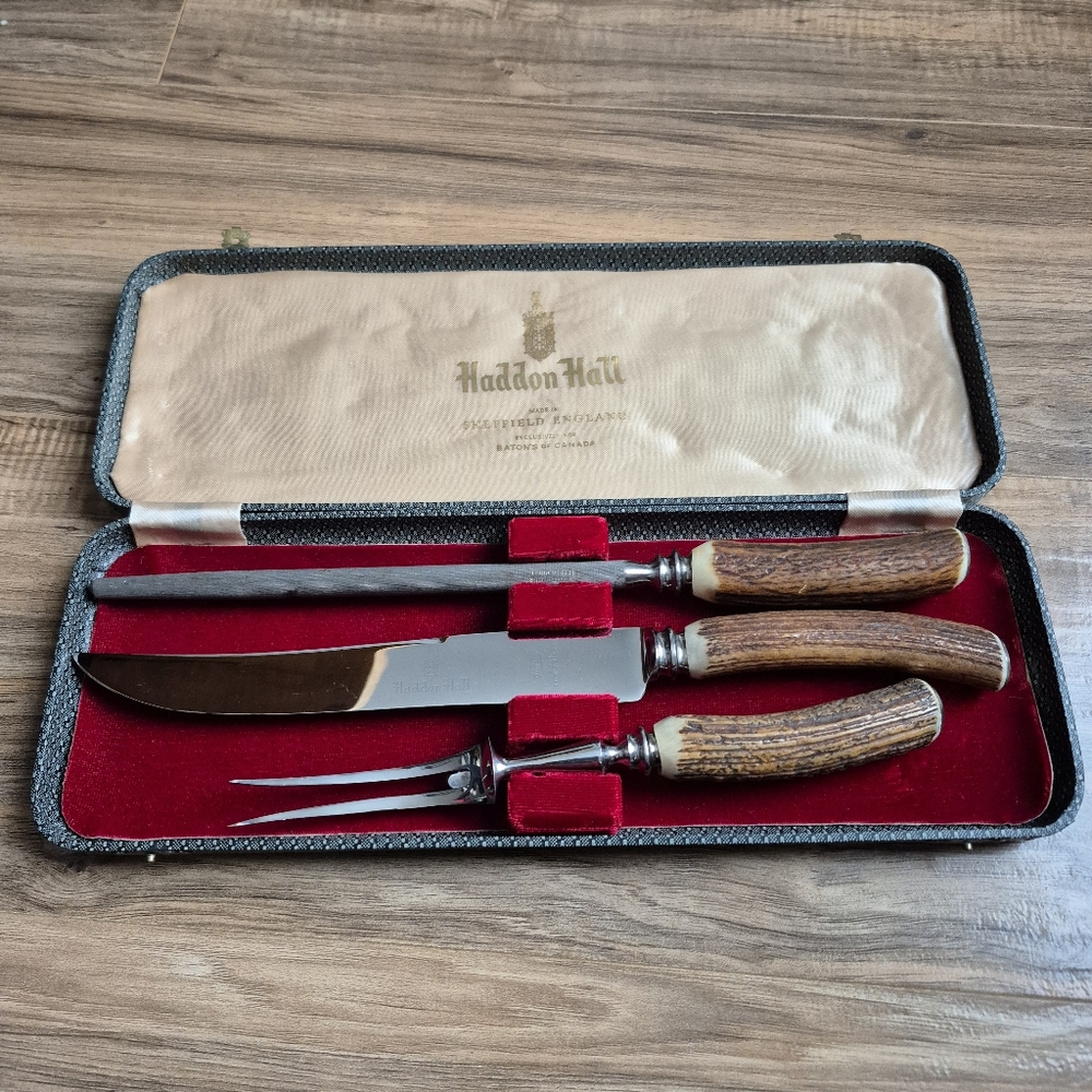 Vintage Haddon Hall 3 Piece Carvings Set